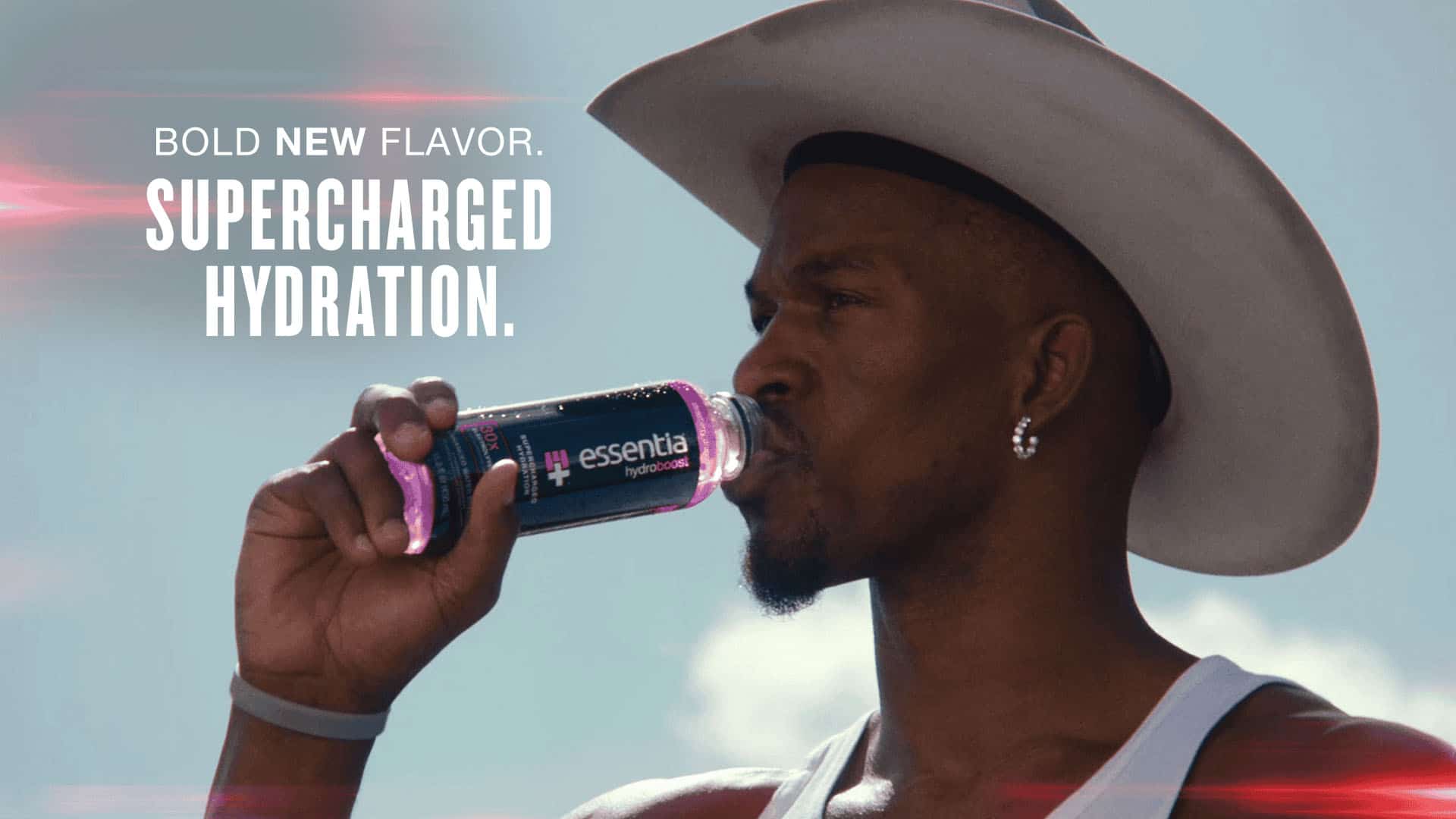 Jimmy Butler drinking the new Strawberry Dragonfruit Essentia Hydroboost