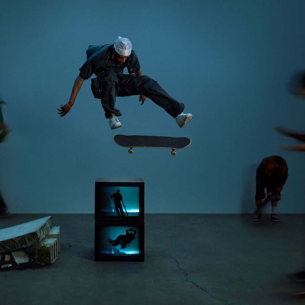 Skateboarder doing a trick