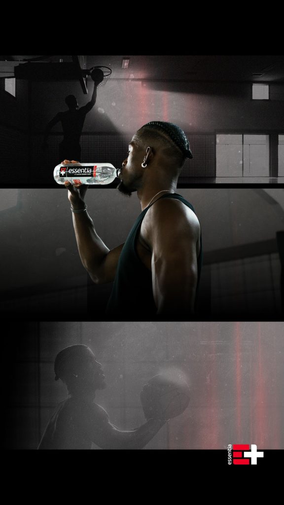 Jimmy Butler drinking Essentia Water