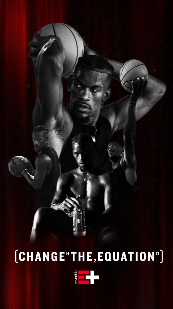 Jimmy Butler drinks Essentia Water to Change the Equation in Basketball