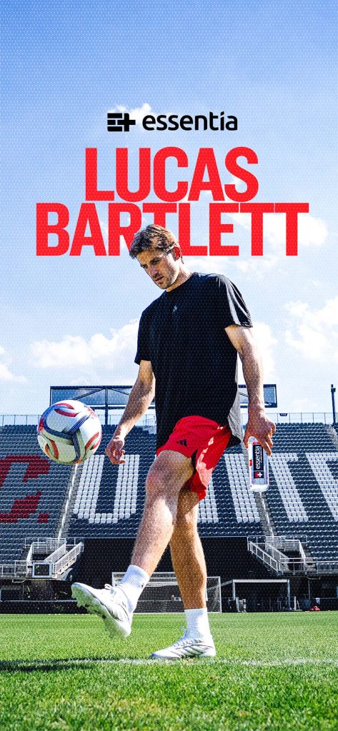 Lucas Barlett dribbling soccer ball wallpaper